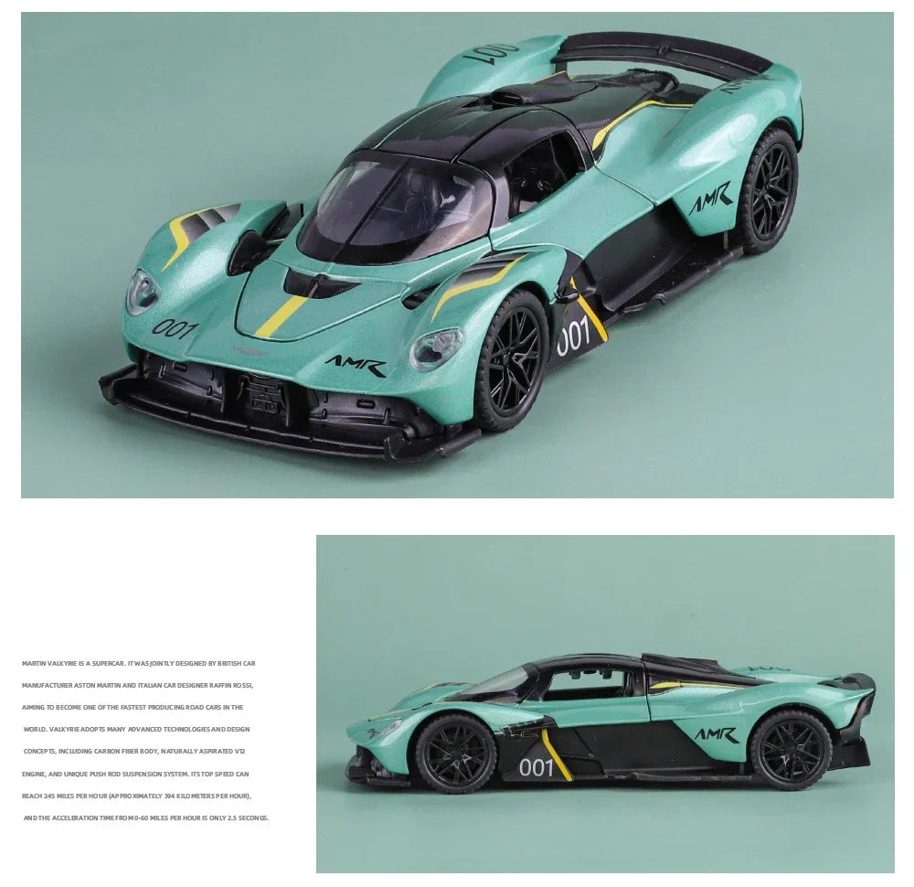 1:32 Aston Martin Valkyrie AMR 001 Siêu xe hợp kim đúc kim loại mô hình xe hơi Boutique trang trí đồ sưu tầm cho người lớn quà tặng ngày lễ