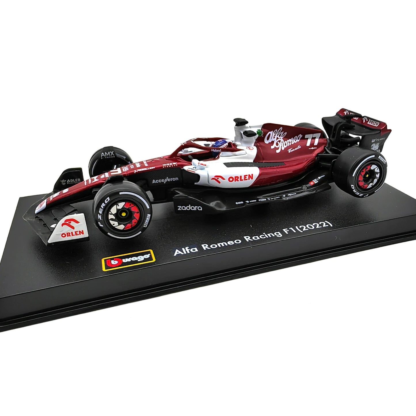 Bburago 1:43 2022 F1 Alfa Romeo Racing Team C42 #24 Guanyu Zhou #77 Valtteri Bottas Alloy Car Die Cast Car Bộ sưu tập đồ chơi mô hình xe hơi