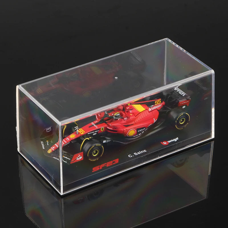 Bburago 1:43 Ferrari SF23 Xe hợp kim SF-23 Formula Racing Đồ chơi đúc Charles Leclerc 16# Carlos Sainz 55# Mô hình F1