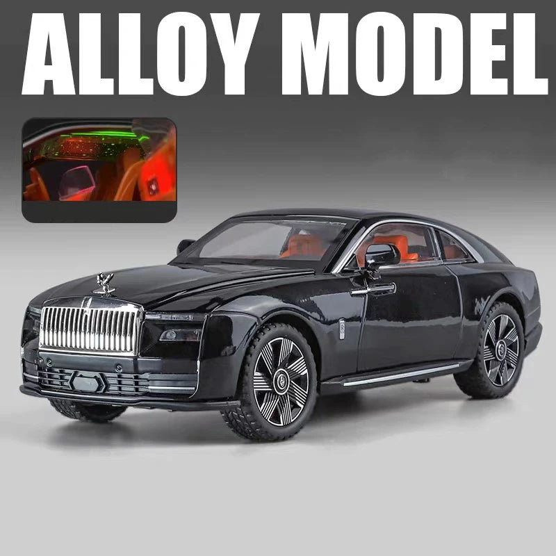 Xe ô tô đồ chơi Rolls Royce Spectre hợp kim đúc tỉ lệ 1/24 có âm thanh và ánh sáng, đồ chơi trẻ em, quà tặng sinh nhật