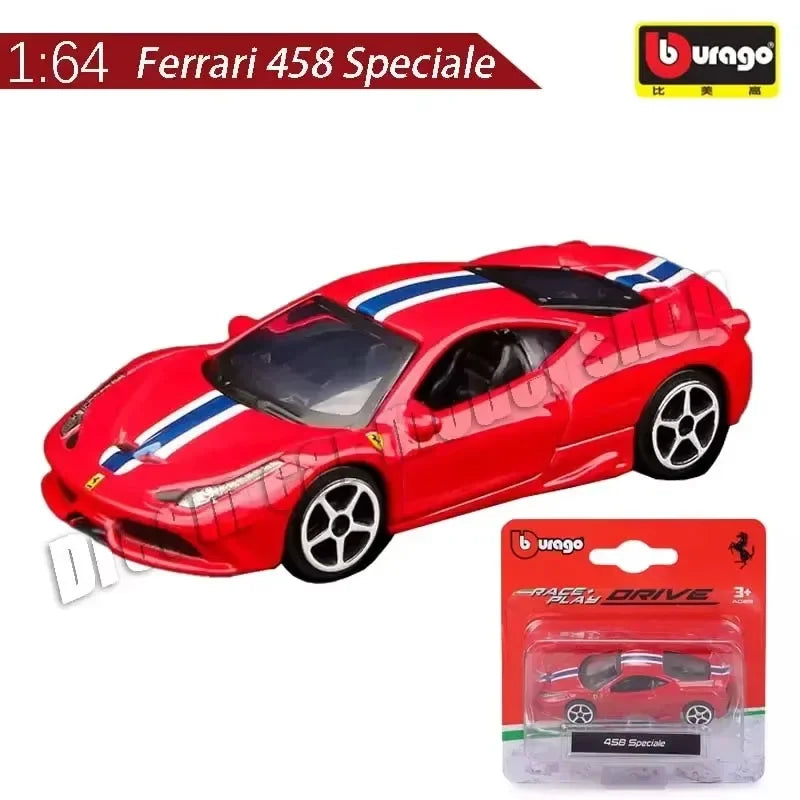 Burago 1:64 Ferrari Series SF90 488P Roma F430 F12 Mô hình xe hợp kim Bộ sưu tập quà tặng ngày lễ Mô hình xe