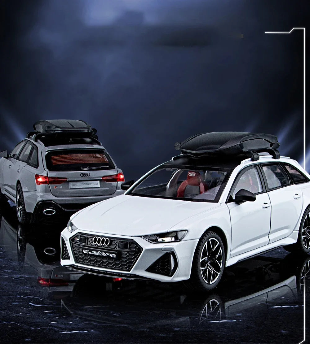 Audi RS6 Station Wagon Diecast Metal Alloy Model Car Toy Car Collection Simulation Sound & Light