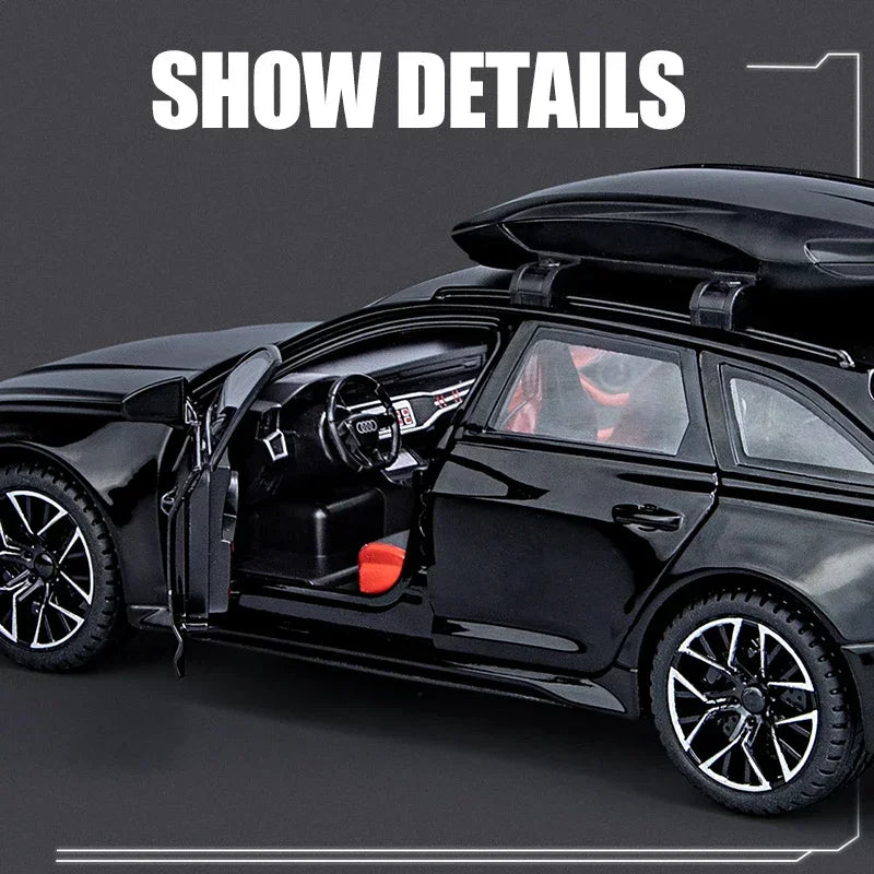 Audi RS6 Station Wagon Diecast Metal Alloy Model Car Toy Car Collection Simulation Sound & Light