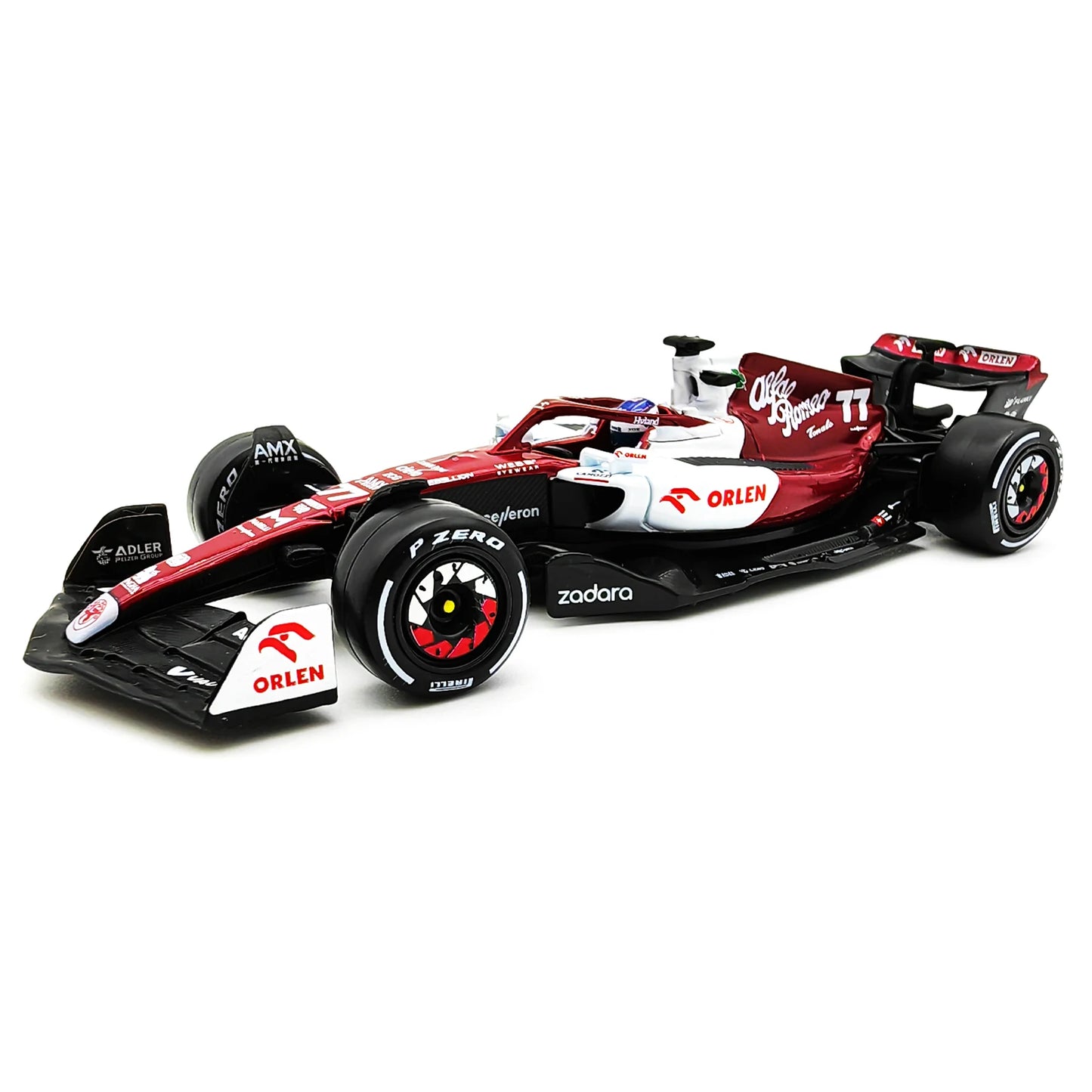 Bburago 1:43 2022 F1 Alfa Romeo Racing Team C42 #24 Guanyu Zhou #77 Valtteri Bottas Alloy Car Die Cast Car Bộ sưu tập đồ chơi mô hình xe hơi