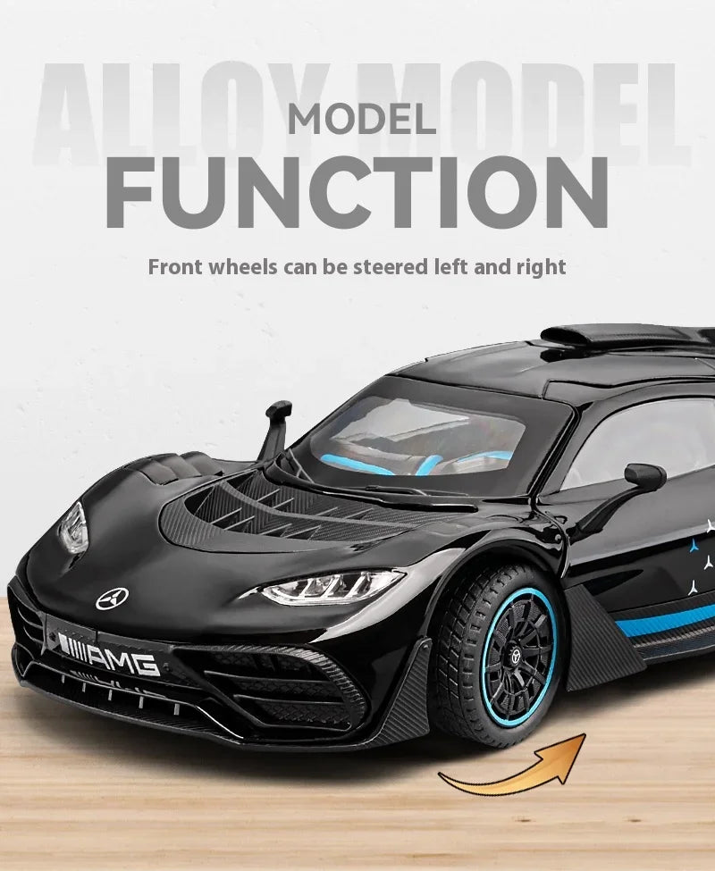 Mercedes Benz AMG ONE Racing Diecast Metal Alloy Car Model Sound & Light Collectible Hobby Decorative Gift