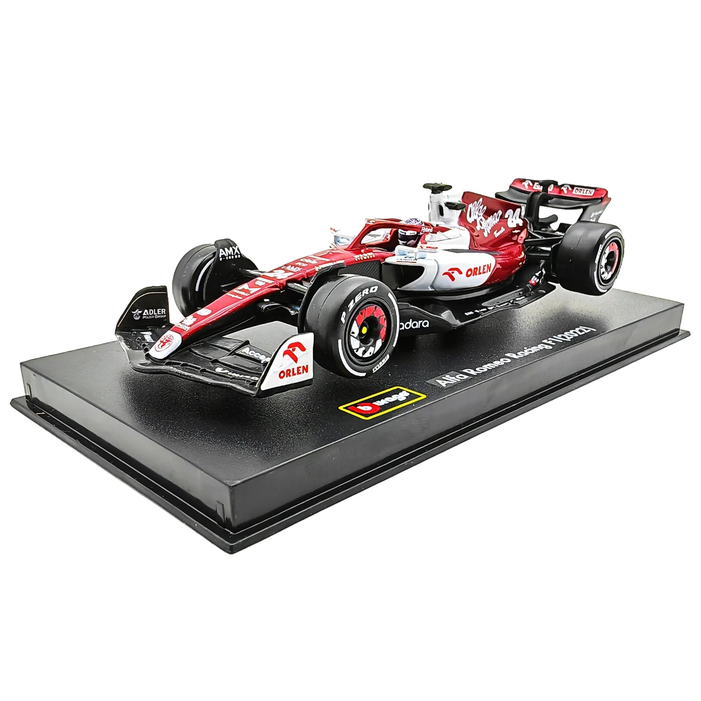 Bburago 1:43 2022 F1 Alfa Romeo Racing Team C42 #24 Guanyu Zhou #77 Valtteri Bottas Alloy Car Die Cast Car Bộ sưu tập đồ chơi mô hình xe hơi