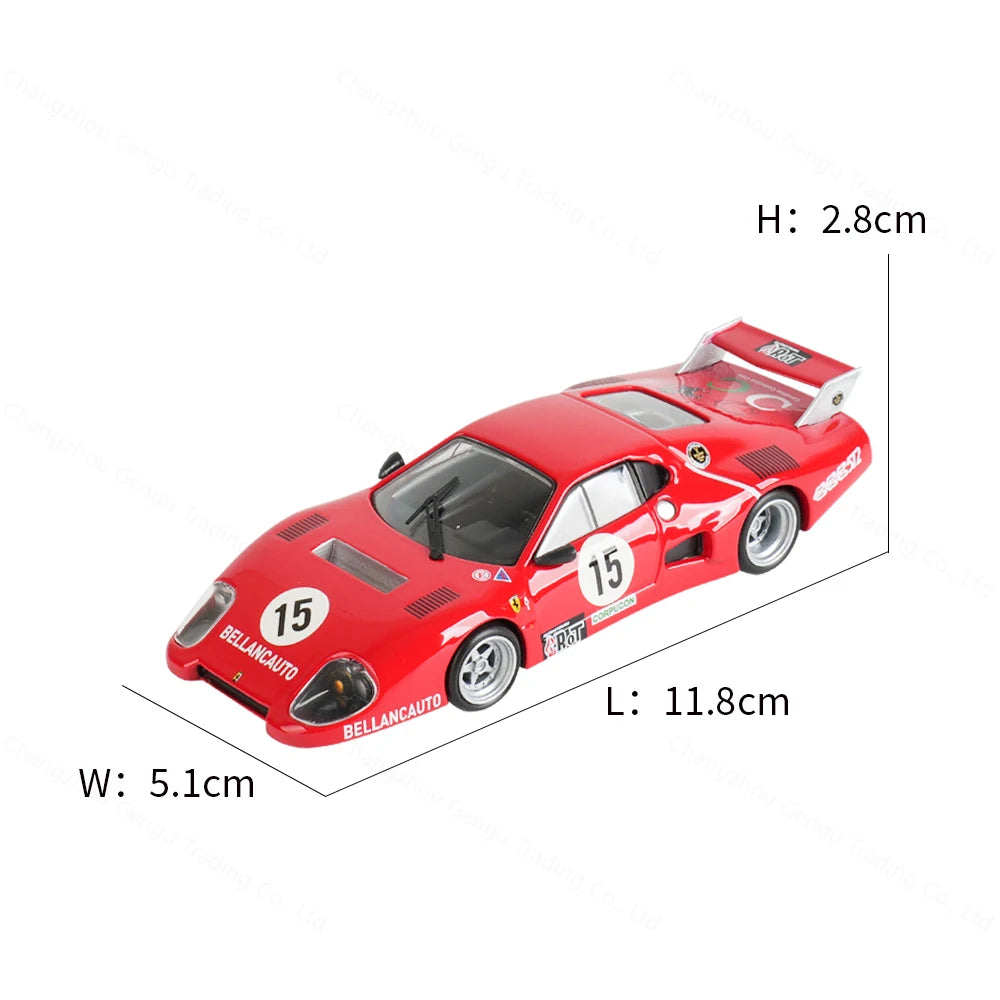 Bburago 1:43 Ferrari 512 BB II Serie 1981 Xe mô hình tĩnh đúc nguyên khối Đồ chơi xe đua