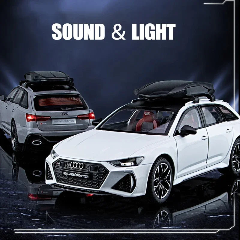 Audi RS6 Station Wagon Diecast Metal Alloy Model Car Toy Car Collection Simulation Sound & Light