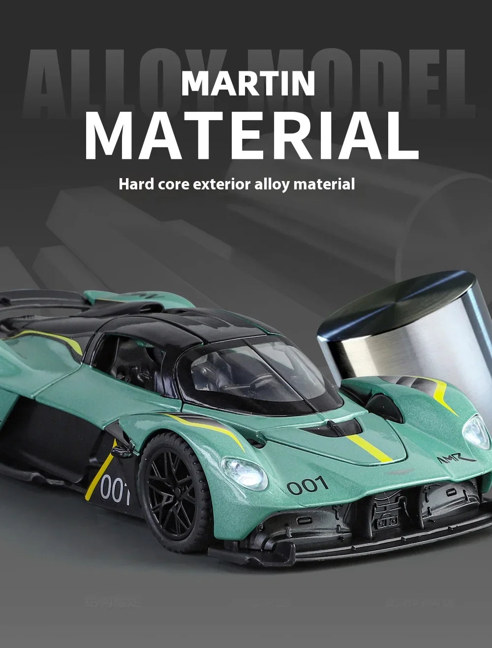 1:32 Aston Martin Valkyrie AMR 001 Siêu xe hợp kim đúc kim loại mô hình xe hơi Boutique trang trí đồ sưu tầm cho người lớn quà tặng ngày lễ