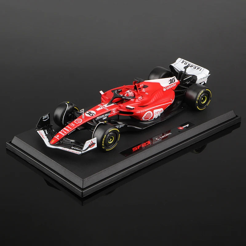 Bburago 1:18 SF24 F1 Model Ferrari Formula Racing Alloy Car Toy 2024 Season 16# Charles Leclerc 55# Carlos Sainz