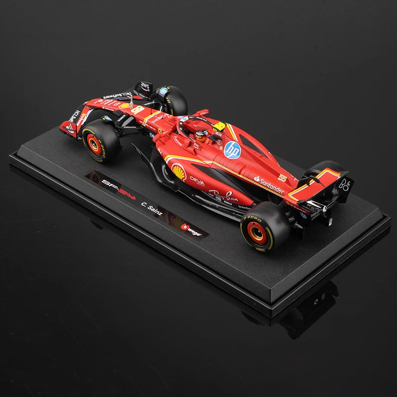 Bburago 1:18 SF24 F1 Model Ferrari Formula Racing Alloy Car Toy 2024 Season 16# Charles Leclerc 55# Carlos Sainz