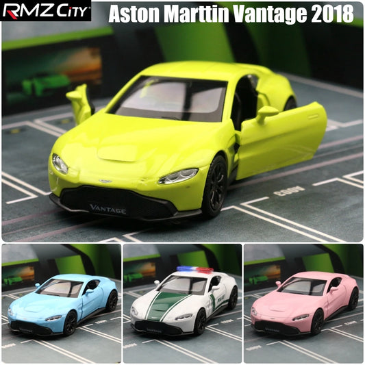 Xe ô tô đồ chơi Aston Martin Vantage tỷ lệ 1/36 RMZ CiTY bánh xe miễn phí kéo lùi hợp kim đúc Bộ sưu tập quà tặng cho trẻ em trai