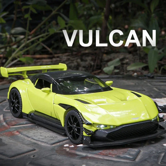 Diecast 1:32 Aston Martin Vulcan Mô hình xe hơi hợp kim mô phỏng Quà tặng có đèn âm thanh Voiture Miniature