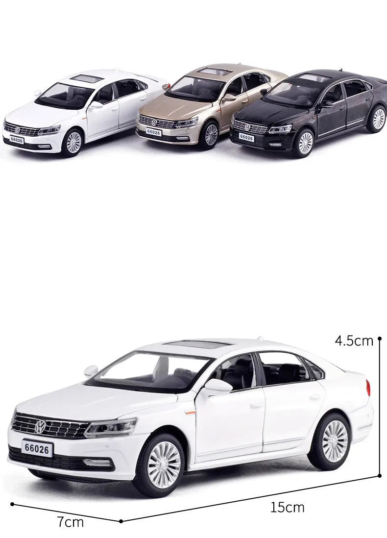 Volkswagen Passat 1/32 Diecast Metal Alloy Toy Car Model Miniature Sound and Light