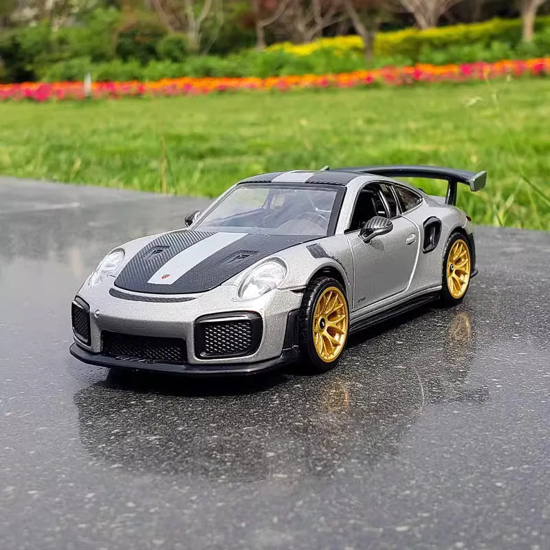 1:32 Porsche 911 GT2 RS Siêu xe Hợp kim Diecast Xe &amp; Đồ chơi Xe mô hình Âm thanh &amp; Ánh sáng