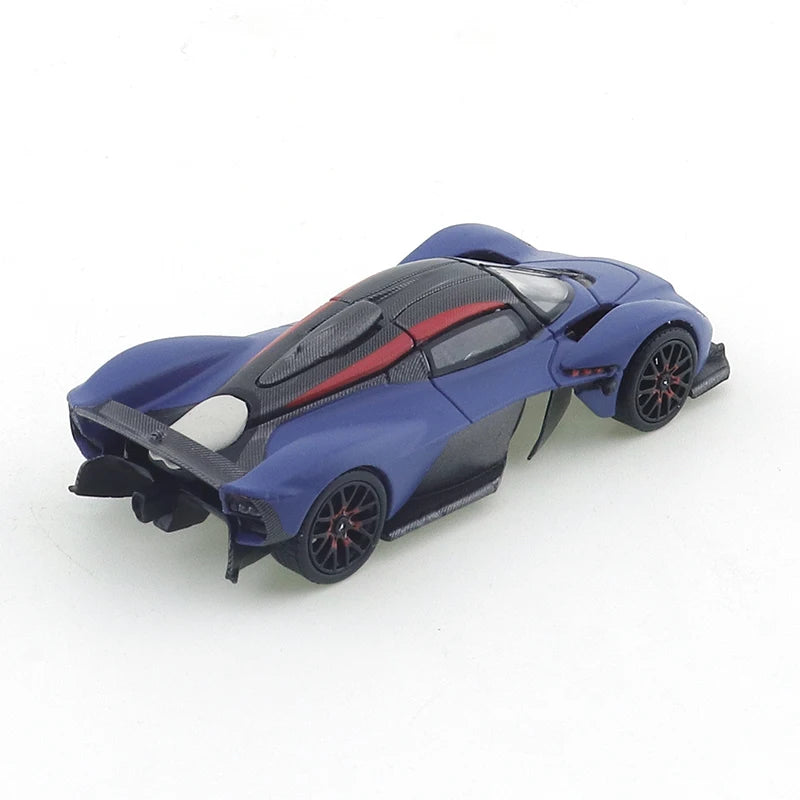 XCARTOYS POP RACE 1/64 ASTON MARTIN Valkyrie - Xe đua màu xanh Mô hình kim loại đúc khuôn