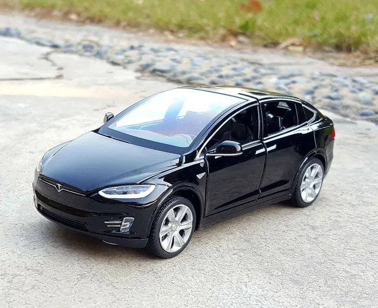 Tesla Model X Model S Diecasts Alloy Car Models Metal Toy Cars Simulation Car Models Sound and Light Collection