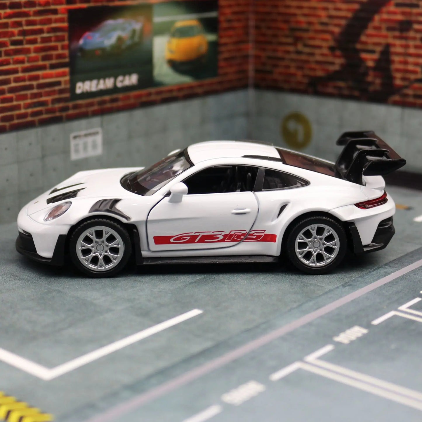 1/36 Porsche 911 GT3 RS Toy Car Model For Children RMZ CiTY Miniature Racing Free Wheels Pull Back Diecast Metal Collection Gift