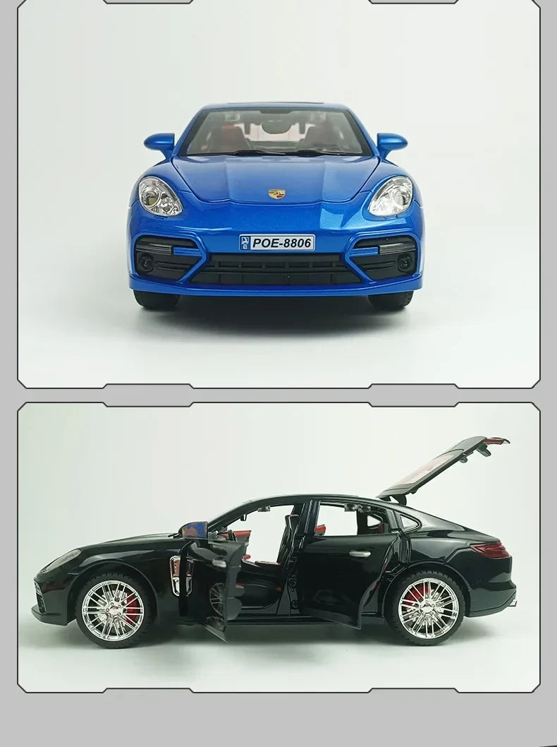 1:18 Porsche Panamera Alloy Car Model Simulation Sound And Light Pull Back Toy Car Collection