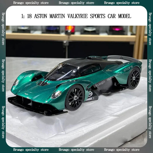 1: 18 Aston Martin Valkyrie Supercar Phiên bản giới hạn Đúc khuôn Mô hình xe ô tô Phiên bản sưu tập Hộp quà trang trí