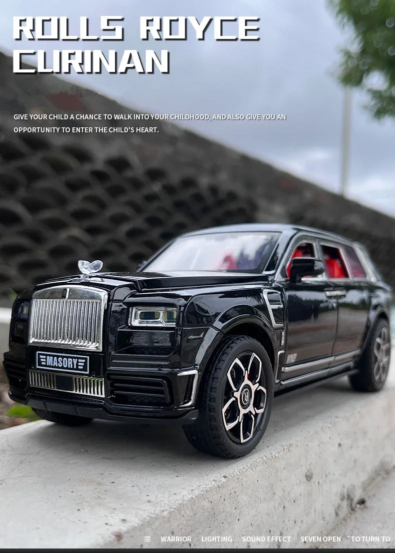 1:24 Rolls Royce SUV Cullinan Masory Alloy Luxy Car Model Diecasts Metal Toy Car Model Simulation Sound and Light Children Gift