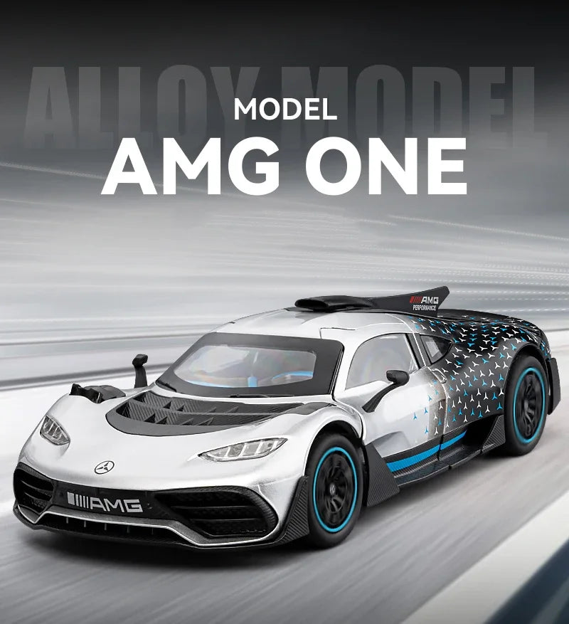 Mercedes Benz AMG ONE Racing Diecast Metal Alloy Car Model Sound & Light Collectible Hobby Decorative Gift