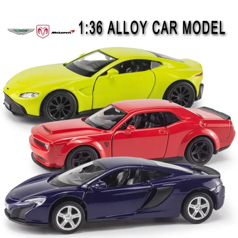 1:36 Aston Martin Vantage Christmas Toy Diecast Miniature Alloy Car Model Metal Vehicles Children Birthday Gift Adult F192