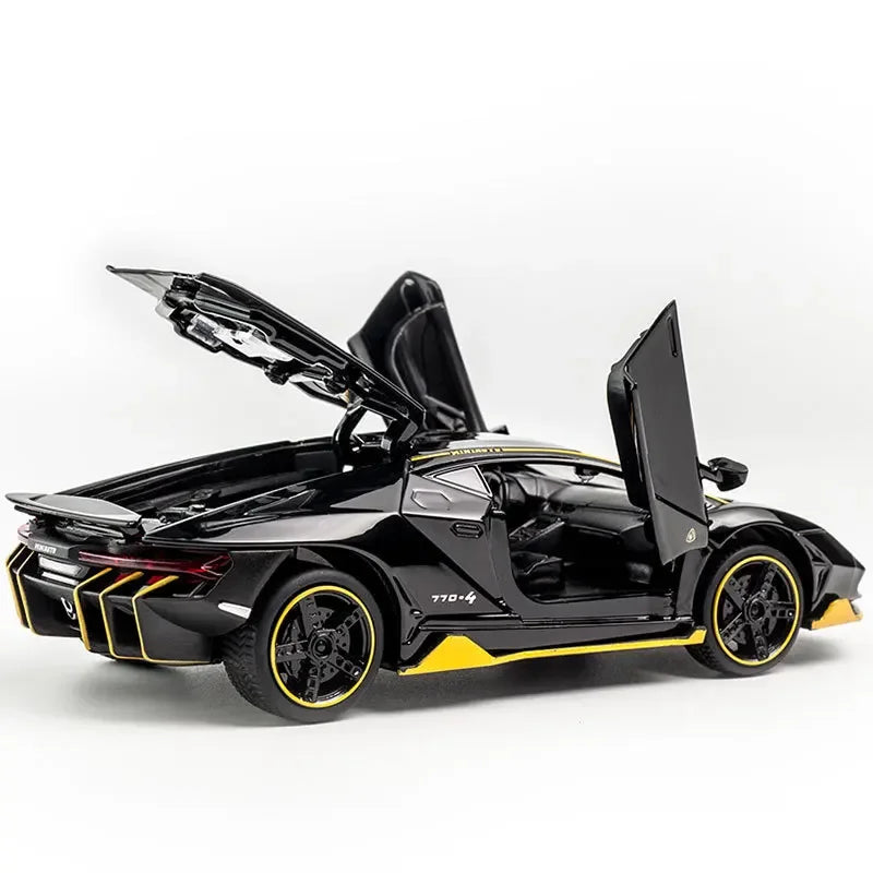 Lamborghinis Alloy Sports Cars Diecast Models Audio Super Racing Cars Tail Lift Wheels