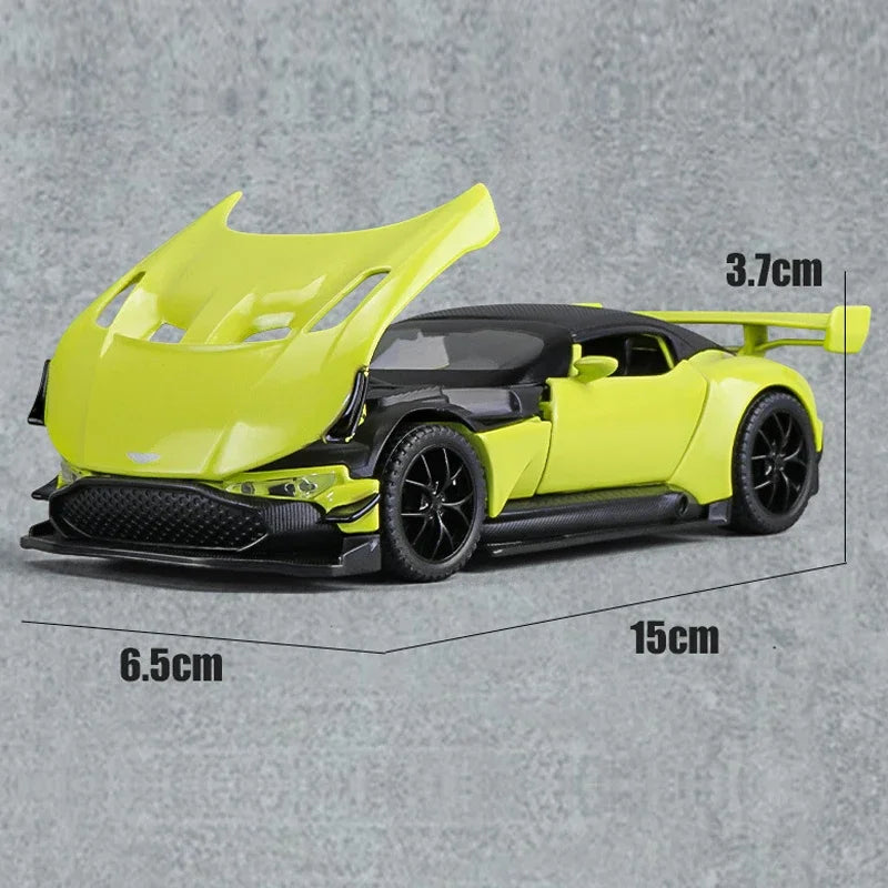 Diecast 1:32 Aston Martin Vulcan Mô hình xe hơi hợp kim mô phỏng Quà tặng có đèn âm thanh Voiture Miniature