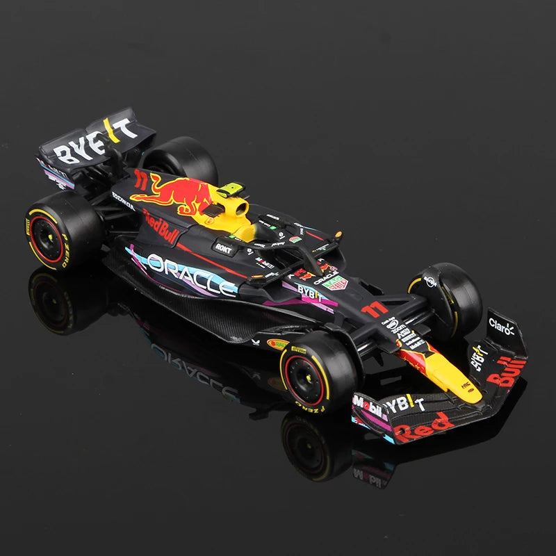 Bburago 1:43 2023 F1 Model RB19 W14 SF23 C43 A523 AMR23 Đồ chơi xe đua hợp kim Red Bull Mercedes Alfa Romeo Apline