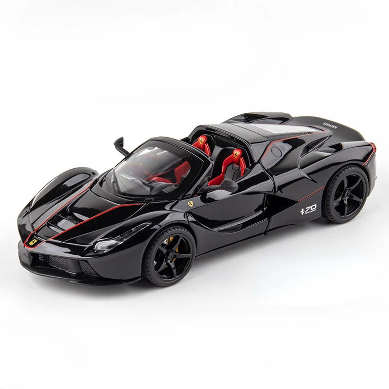 Đồ chơi mô hình xe đua hợp kim Ferrari Laferrari mui trần bằng kim loại Diecast mô phỏng xe hơi