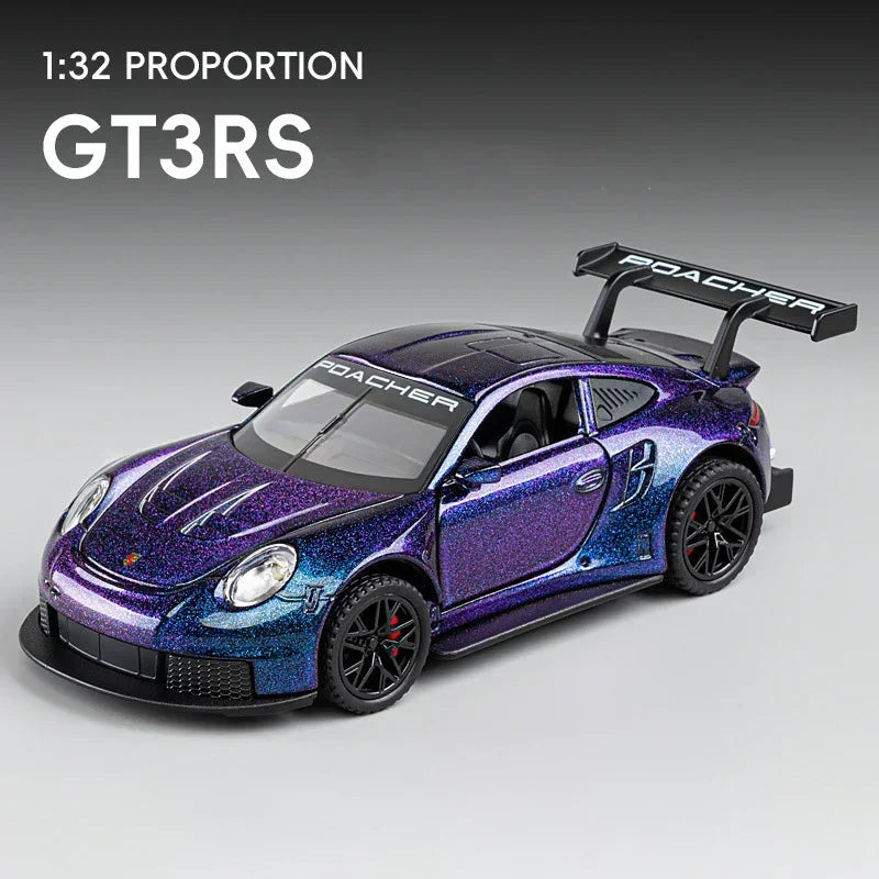 1:32 Porsche 911 GT3 RS Die-cast Alloy Car Model Toy Sound and Light