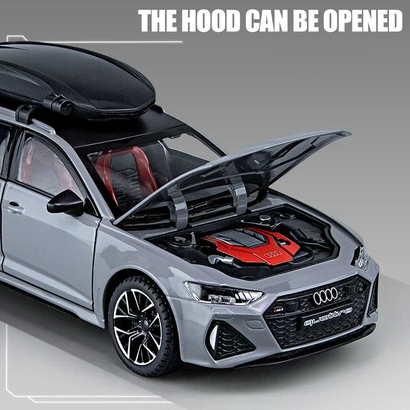 Audi RS6 Station Wagon Diecast Metal Alloy Model Car Toy Car Collection Simulation Sound & Light