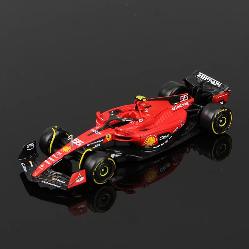 Bburago 1:43 2023 F1 Model RB19 W14 SF23 C43 A523 AMR23 Đồ chơi xe đua hợp kim Red Bull Mercedes Alfa Romeo Apline