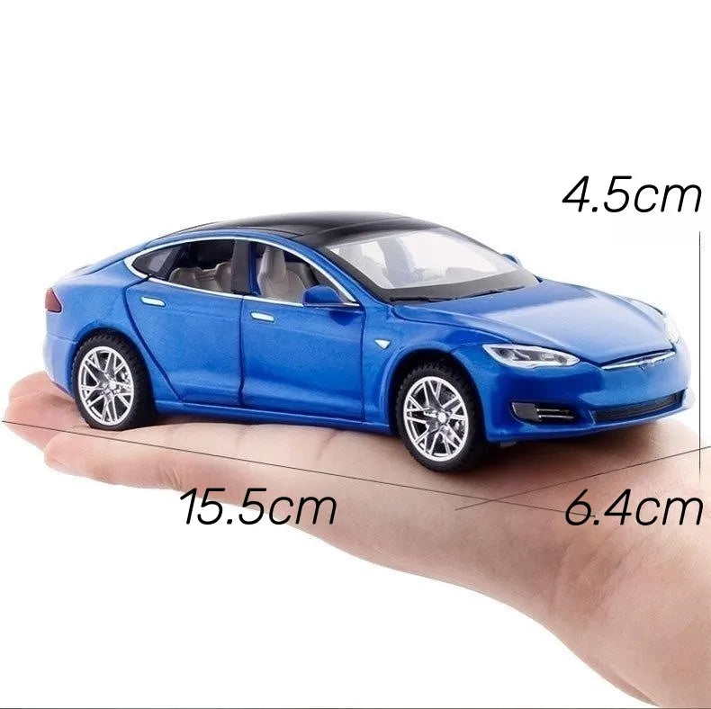 Tesla Model S 100D SUV toy car, die-cast alloy, metal, miniature, with sound and light