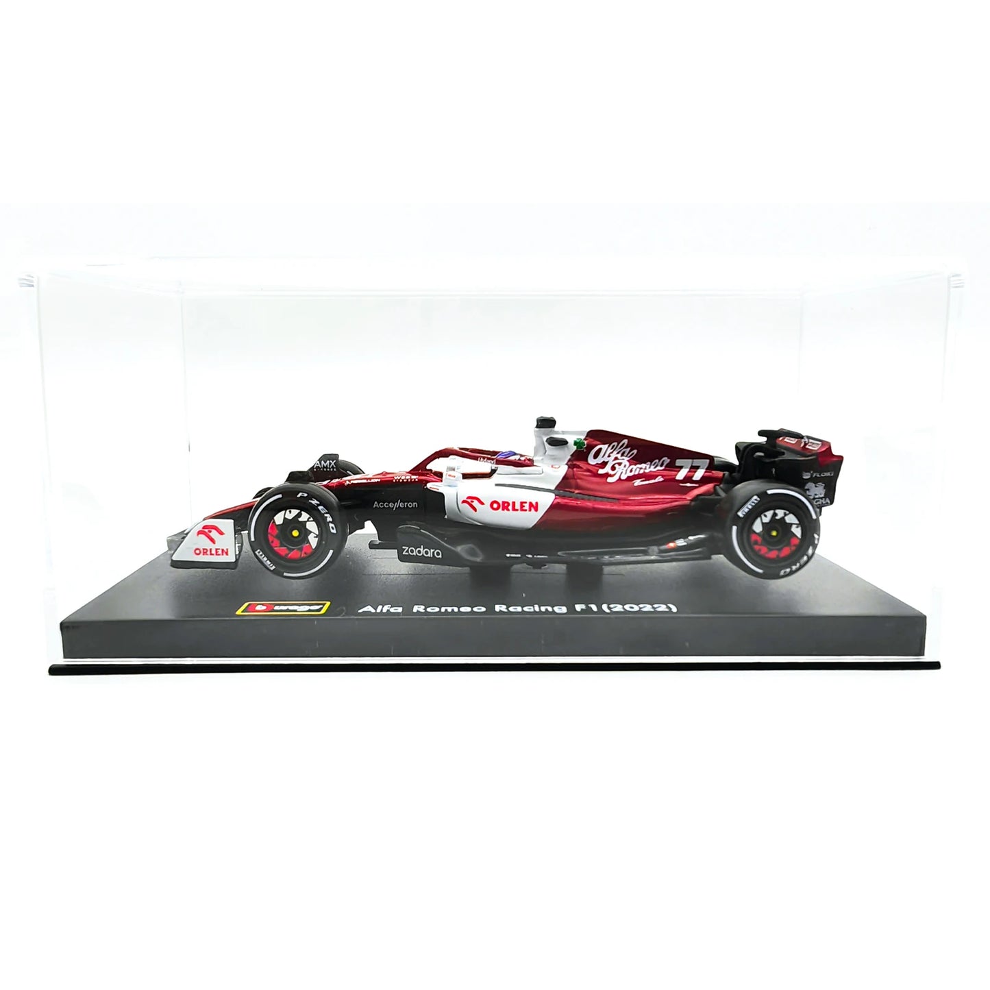 Bburago 1:43 2022 F1 Alfa Romeo Racing Team C42 #24 Guanyu Zhou #77 Valtteri Bottas Alloy Car Die Cast Car Bộ sưu tập đồ chơi mô hình xe hơi