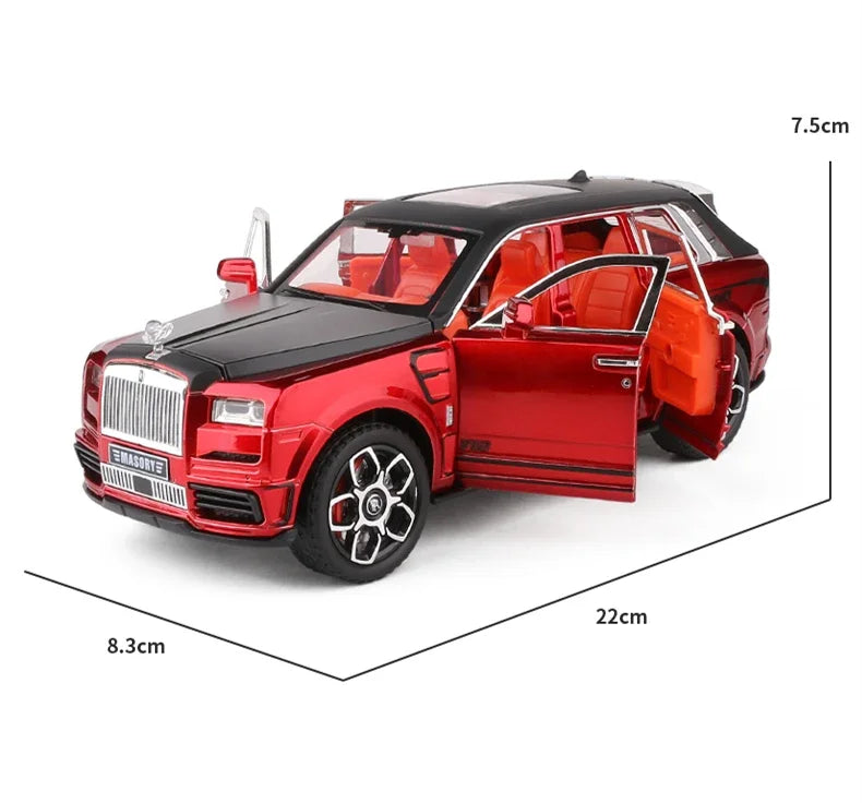 1:24 Rolls Royce SUV Cullinan Masory Alloy Luxy Car Model Diecasts Metal Toy Car Model Simulation Sound and Light Children Gift