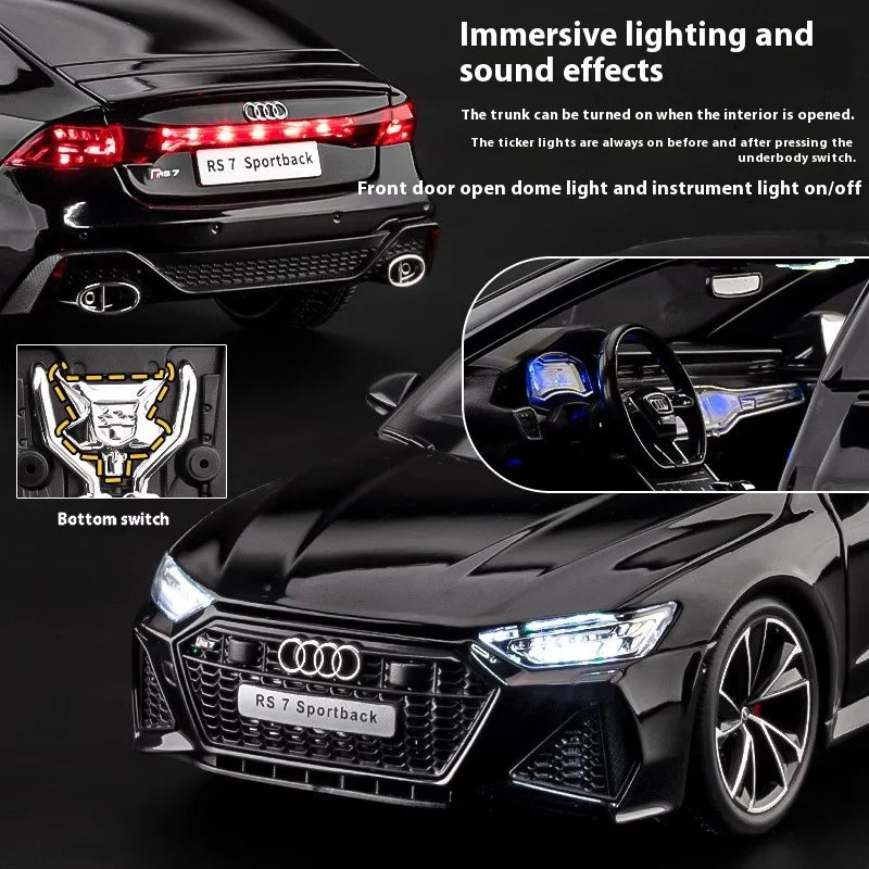 Âm thanh và ánh sáng xe ô tô hợp kim AUDI RS7 Sportback Key Edition