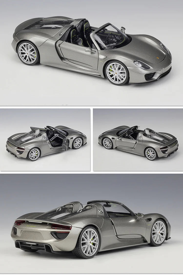 Welly 1:24 Porsche 918 Diecasts Mô hình xe thể thao bằng hợp kim Bộ sưu tập đồ chơi mô phỏng xe đua bằng kim loại