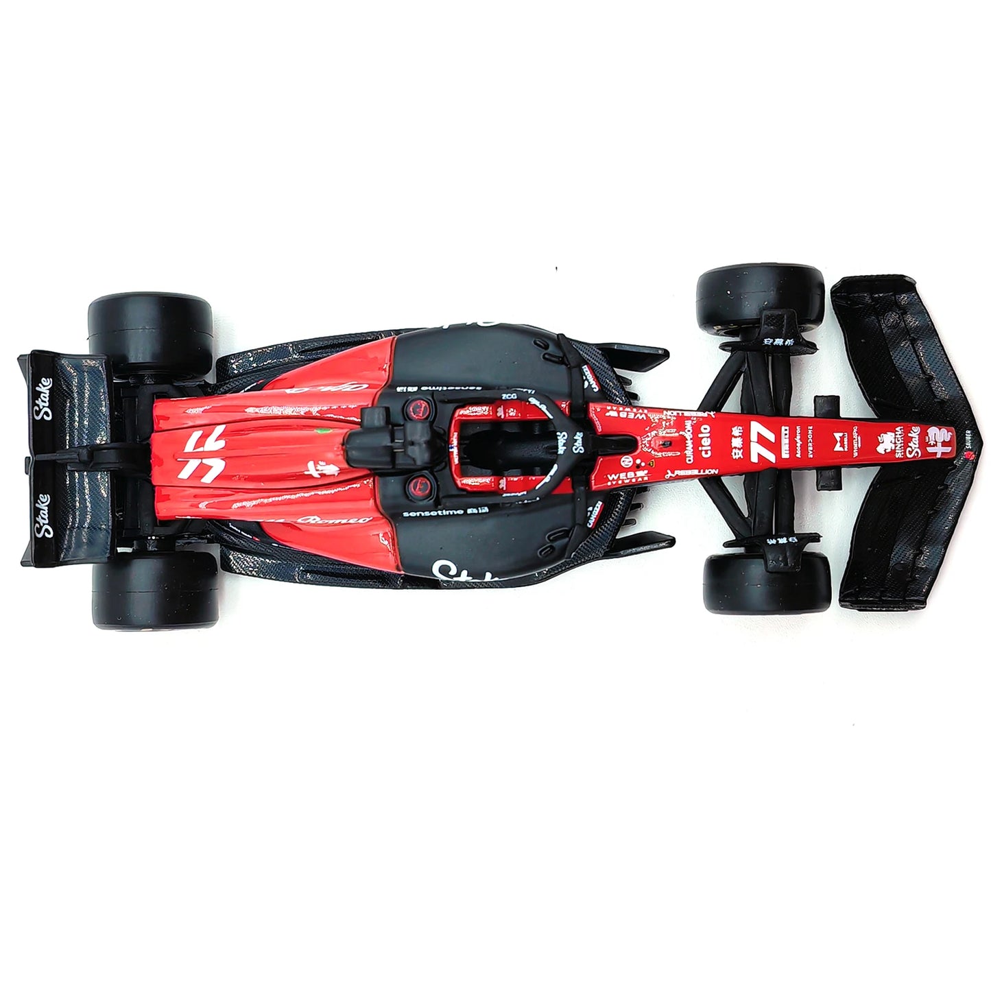 Bburago 1:43 2023 Alfa Romeo C43 F1 Formula Car Die Cast Vehicles Đồ chơi mô hình đua xe sưu tập