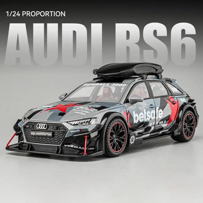 Audi RS6 Station Wagon Diecast Metal Alloy Model Car Toy Car Collection Simulation Sound & Light