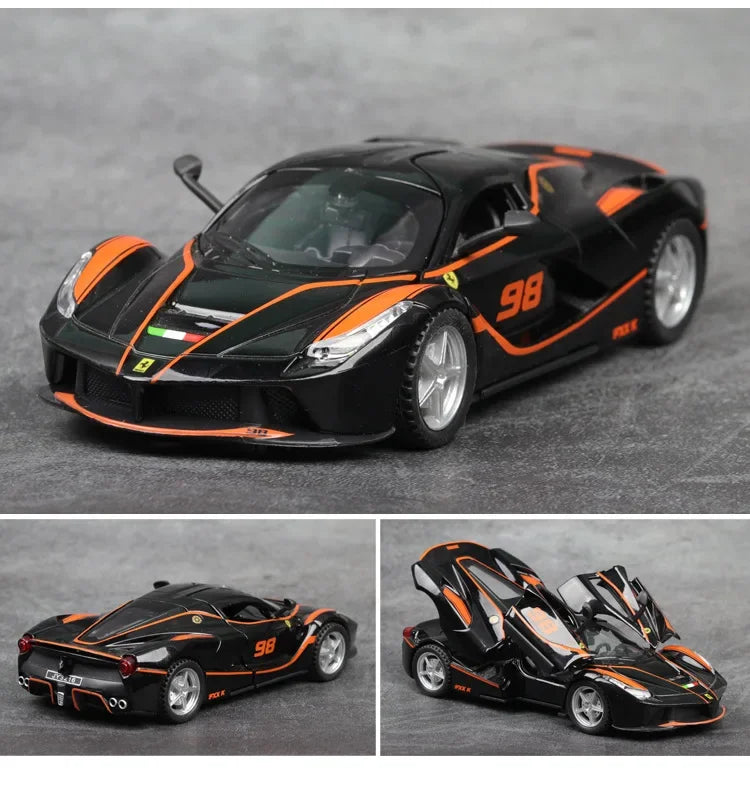 Đồ chơi xe hơi hợp kim Ferrari Laferrari FXXK Diecasts Đồ chơi xe hơi Bộ sưu tập mô hình xe hơi có âm thanh và ánh sáng