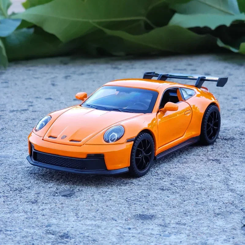 Mô hình xe hơi hợp kim Porsche 911 GT3 Supercar tỷ lệ 1:32 mới có đèn âm thanh kéo lùi Bộ sưu tập đồ chơi mô hình đúc khuôn trang trí