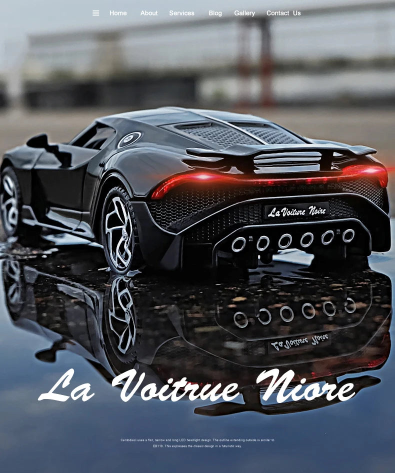 Bugatti La Voiture Noire Rồng Đen Siêu Xe Đồ Chơi Xe Hợp Kim Diecasts &amp; Toy Cars Xe mô hình