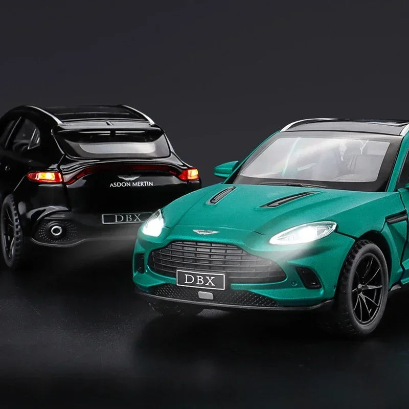 Mô hình xe hơi đúc tỉ lệ 1/32 Aston Martin DBX có âm thanh và ánh sáng, đồ chơi xe hơi thu nhỏ cho trẻ em và bé trai, quà tặng sinh nhật