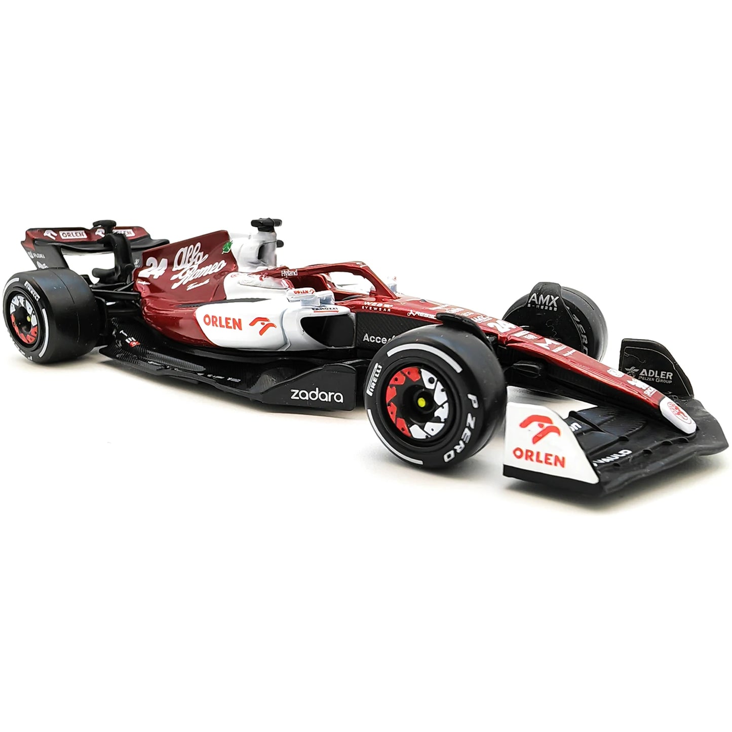 Bburago 1:43 2022 F1 Alfa Romeo Racing Team C42 #24 Guanyu Zhou #77 Valtteri Bottas Alloy Car Die Cast Car Bộ sưu tập đồ chơi mô hình xe hơi