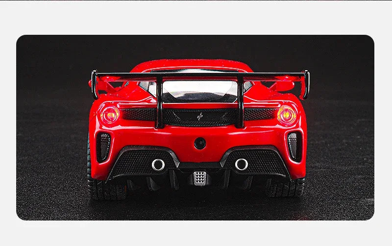 1:32 Ferraris 488 Supercar Alloy Car Diecasts & Toy Vehicles Car Model Sound and light Pull back Car Toys Gifts