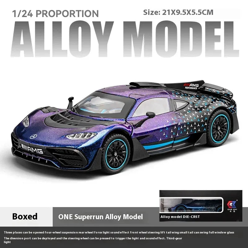 Mercedes Benz AMG ONE Racing Diecast Metal Alloy Car Model Sound & Light Collectible Hobby Decorative Gift