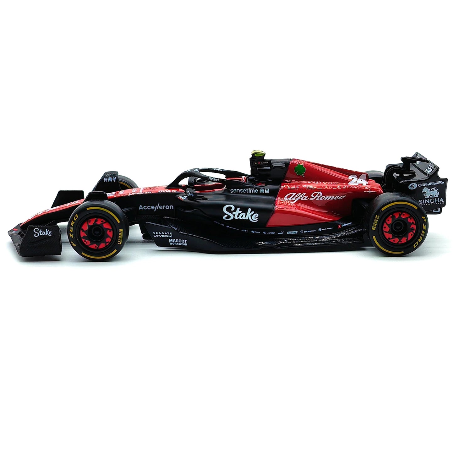 Bburago 1:43 2023 Alfa Romeo C43 F1 Formula Car Die Cast Vehicles Đồ chơi mô hình đua xe sưu tập