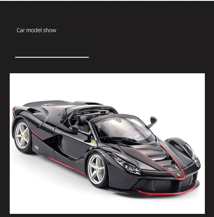 Bruago 1:24 Ferrari mui trần màu đen đúc kim loại hợp kim mô hình xe hơi bộ sưu tập tuyệt vời đồ trang trí tĩnh mô hình xe hơi đồ chơi quà tặng nam